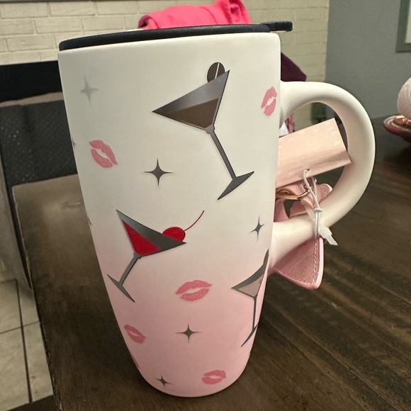 Chic White and Pink Cocktail Mug - Picture 1 of 5